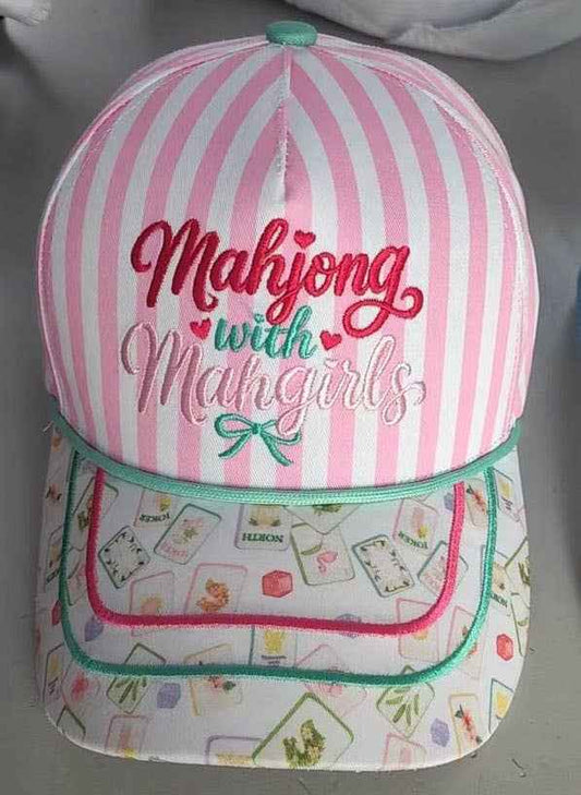 Mahjong with Mahgirls Embroidered 3D Hat