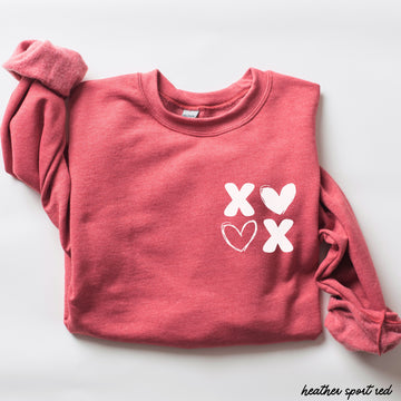 Pocket XOXO Sweatshirt *8 Colors (S-3X)
