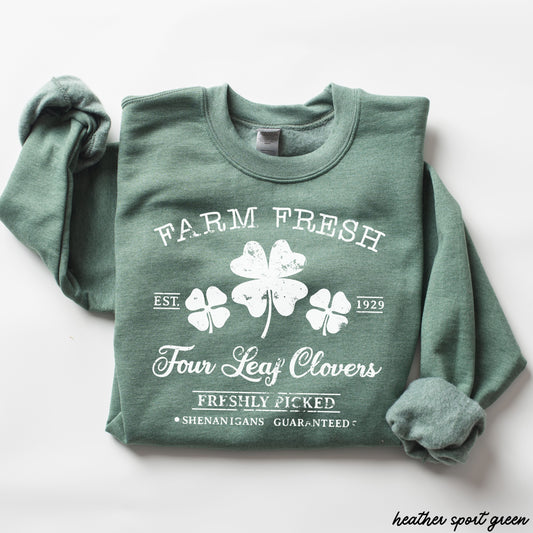 Farm Fresh Clovers Sweatshirt *6 Colors (S-3X)