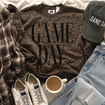 Leopard Game Day Varsity Sweatshirt *LEOPARD (S-3X)