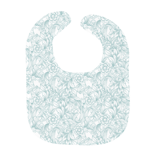 Tooled Teal Baby Bibs