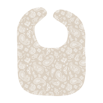 Neutral Paisley Baby Bibs