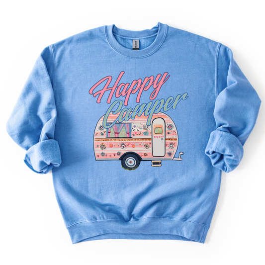 Happy Camper Graphic Fleece Sweatshirt