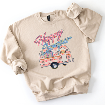 Happy Camper Graphic Fleece Sweatshirt