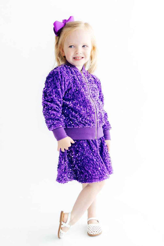Purple Velvet Sequin Jacket